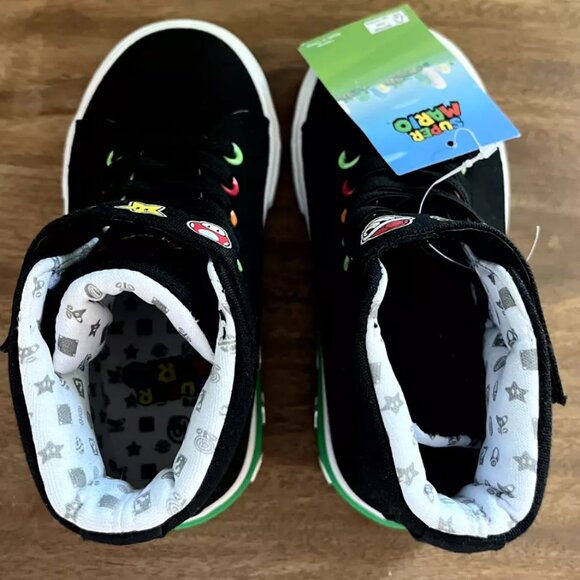 NINTENDO Super Mario SNEAKERS HIGHTOPS Sz 10 SHOES Official Licensed Product-NWT - Picture 2 of 3